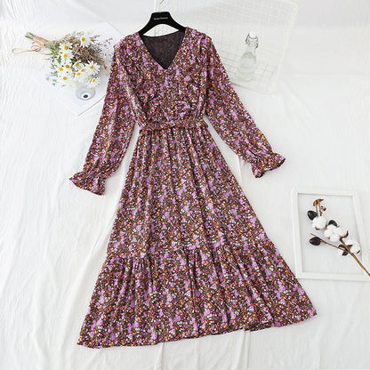 New style fungus skirt French retro minority bottomed skirt  4838