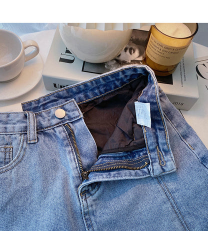 New slim and niche design personalized high waist A-line skirt  5400