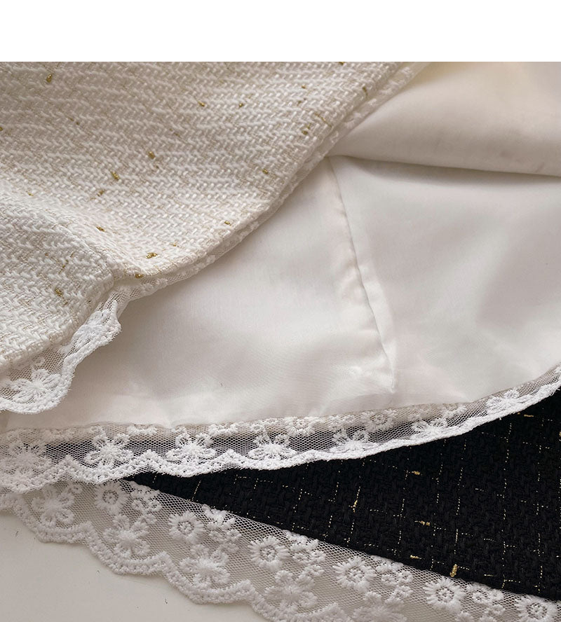 Lace Panel Design Hip Wrap high waist skirt  5286