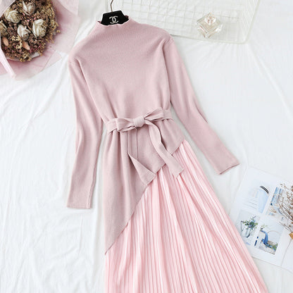 New beveled sweater + velvet skirt  4468
