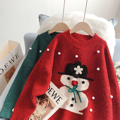 Languid style, foreign style, aging design sense sweater top  5264