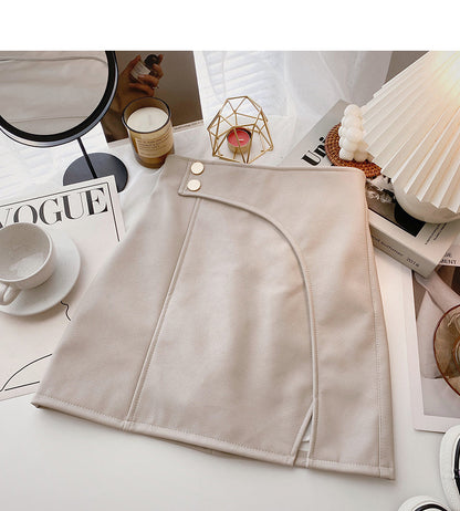 Korean style irregular small split A-shaped Hip Wrap Skirt  5374