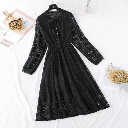 Bow gentle wind lace dress  3798