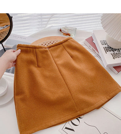 Niche design split A-shaped High Waist Hip Wrap Skirt  5464