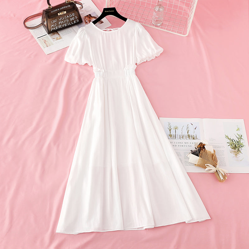 The new waist is slim and gentle wind fairy skirt  4655