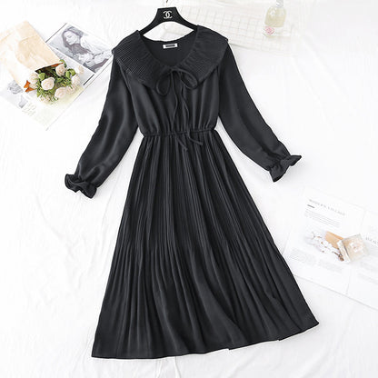 Fairy super fairy Sen Department waist closing thin gentle wind dress  3809