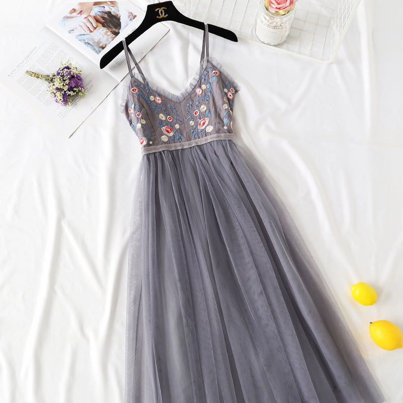 Popular super xiansen embroidered mesh skirt  4099
