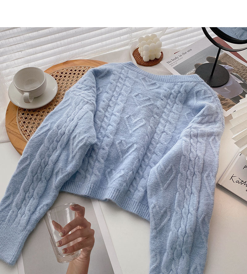 Korean solid color small man versatile Pullover Top  5941