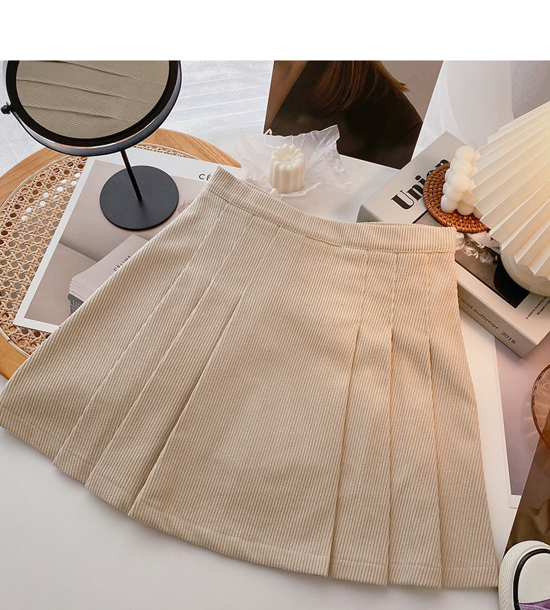 New Korean retro solid half skirt  5397