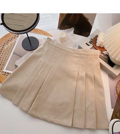 New Korean retro solid half skirt  5397