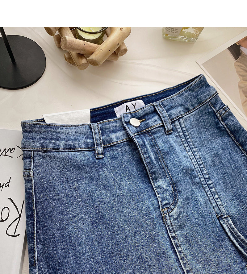 New Korean fashion retro small split rope skirt  5522