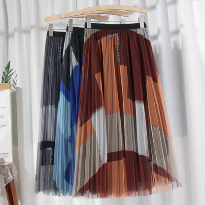 high waist long A-line skirt high waist long A-line skirt 3700