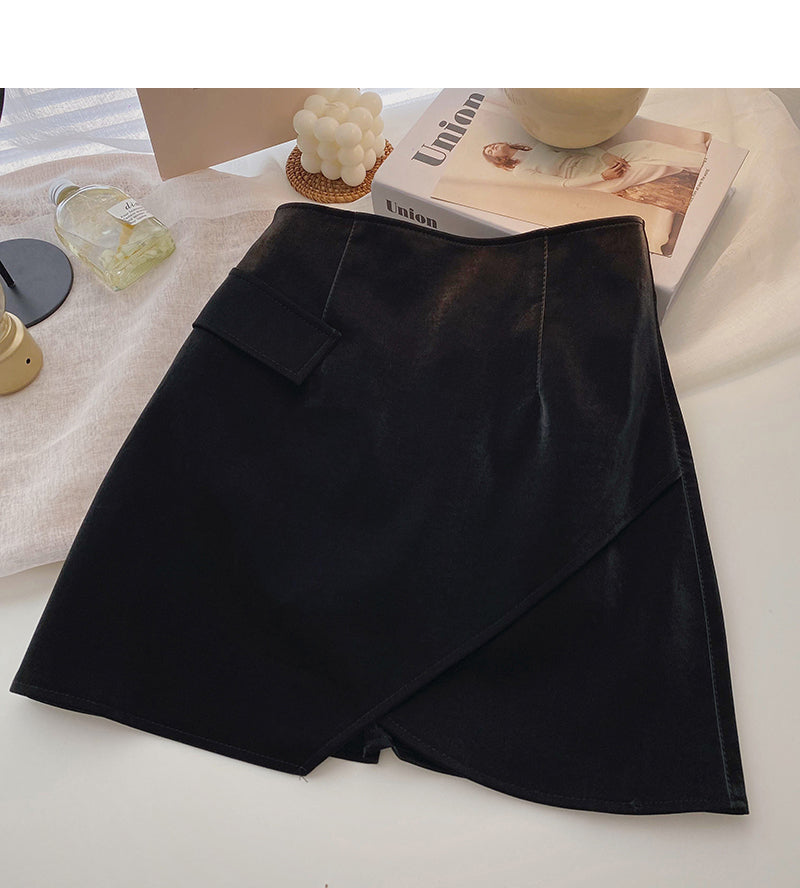 Korean design irregular slim Hip Wrap Skirt  5279