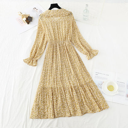 Salt and sweet lace, lapel, chiffon, broken dress, skirt.  4715