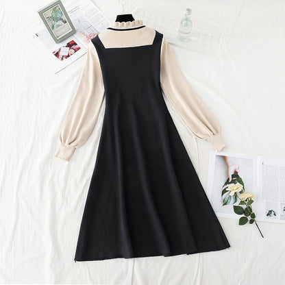 Double breasted fashion dress with slim waist  4782