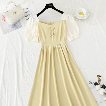 Thin French tea break skirt Kikyo first love temperament a-word skirt  4236