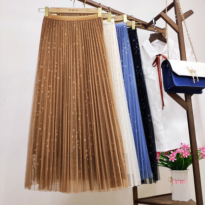 long A-line net gauze skirt  3699