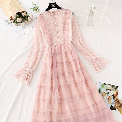Xianqi lace mesh dress super xiansen Princess cake skirt  3813