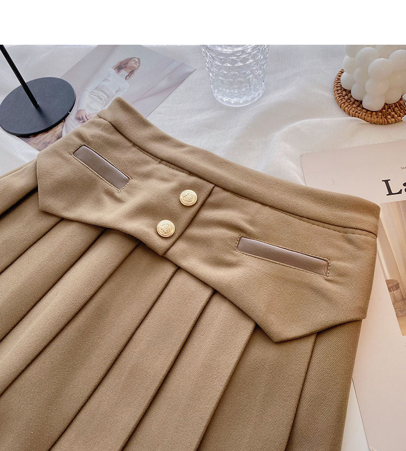 Design sense personalized high waist A-shaped slim skirt  5535
