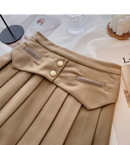 Design sense personalized high waist A-shaped slim skirt  5535