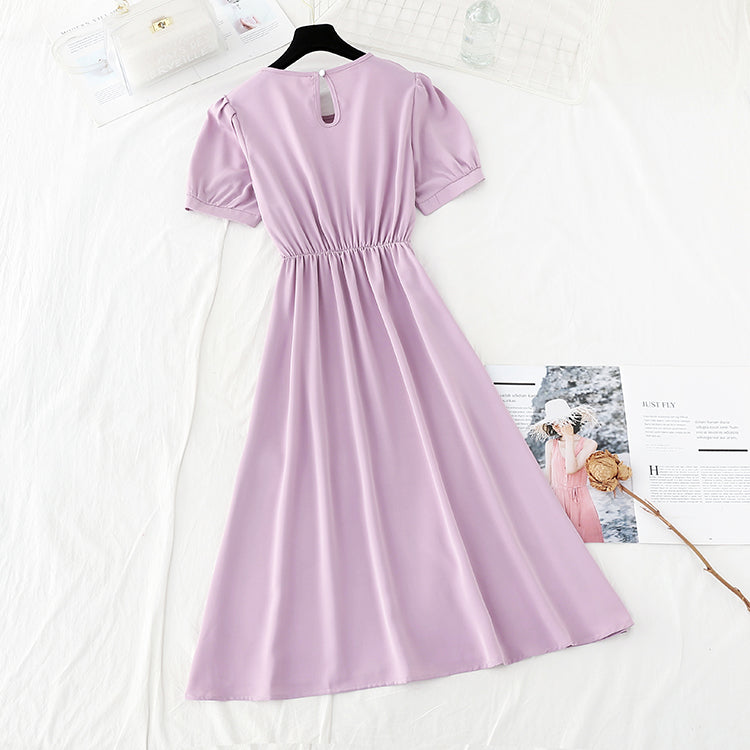 The new waist is slim, goddess style design sense, minority French skirt  4693