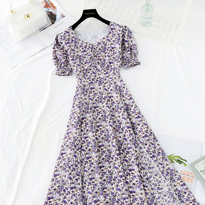 The new chiffon skirt is slim at the waist. French minority Chiffon Skirt  4646