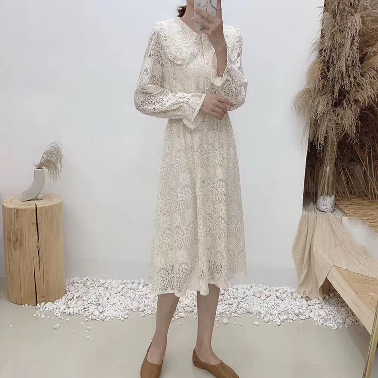 High waist thin first love gentle wind long skirt Sen Department  3871