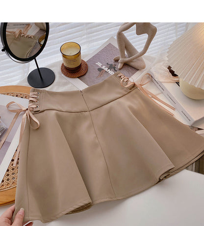 Korean side strap design, slim high waist skirt  5636