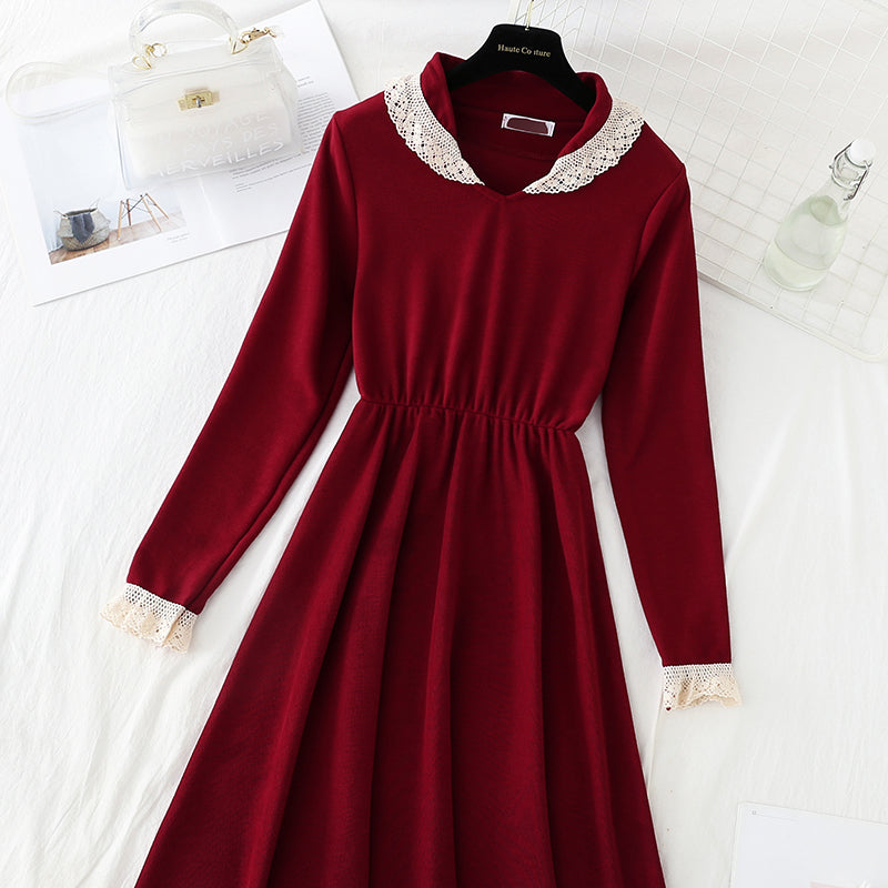 New slim knit bottomed skirt with versatile temperament  4568