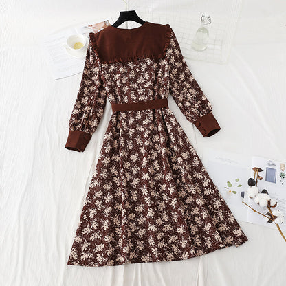 The new corduroy bottomed dress is thin, meat covered and age reduced skirt  4814