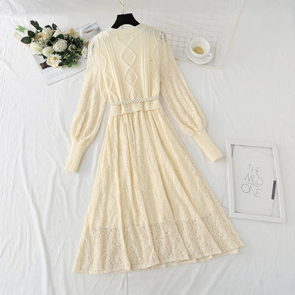 New patchwork lace backed dress  4431