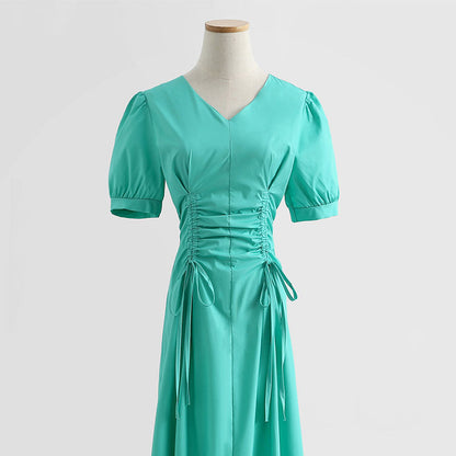 New fashion waist closing temperament high sense long skirt  4284