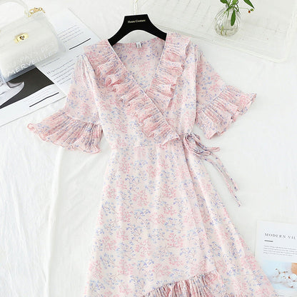 The new one-piece Ruffle Skirt shows thin temperament by closing the waist  4662