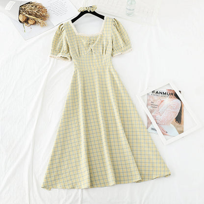 Slim waist with square neck and super Fairy Dress  4188