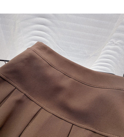 New Korean high waist A-line pleated skirt  5296