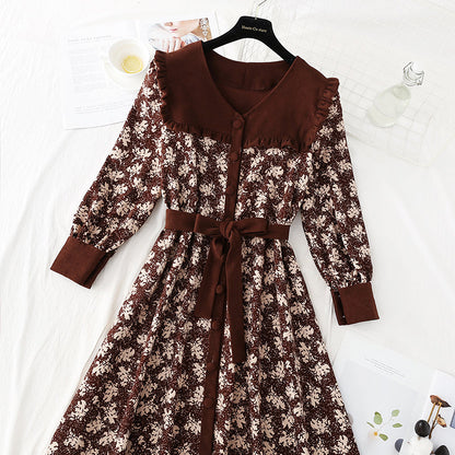The new corduroy bottomed dress is thin, meat covered and age reduced skirt  4814
