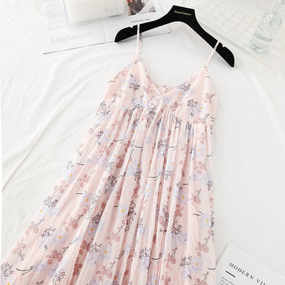 Pleated Chiffon Skirt fairy super xiansen French dress  4122