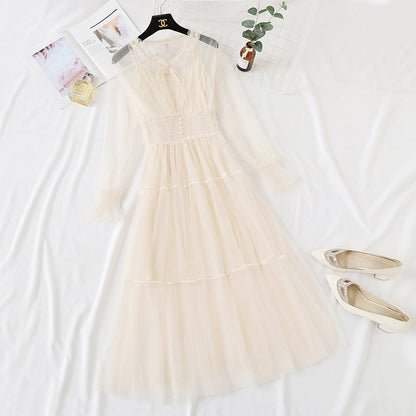 Lace mesh dress is very retro  4315