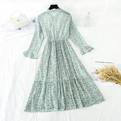 New French Vintage chiffon skirt with thin Ruffle at waist  4698