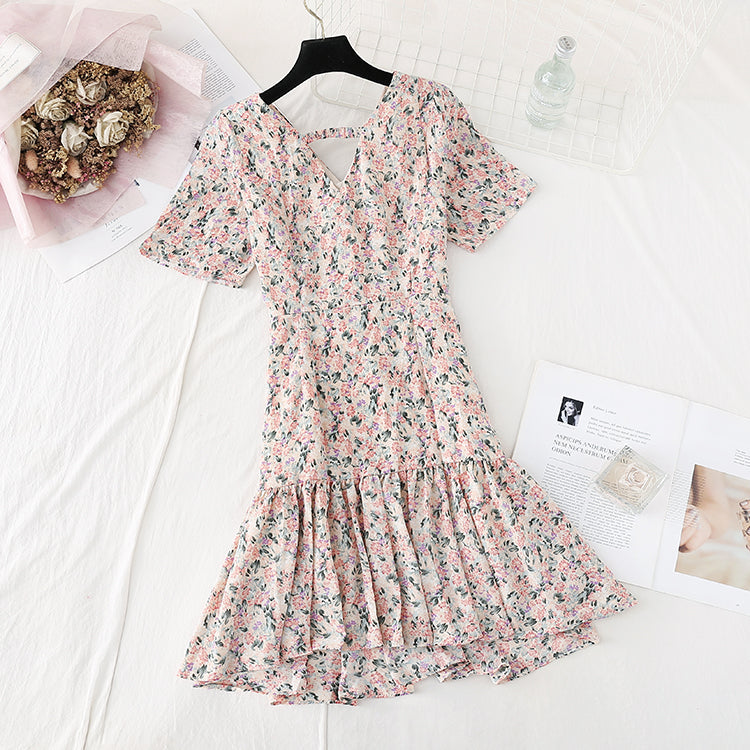 New small French retro skirt fairy super fairy series  4588