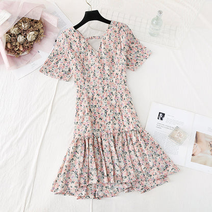 New small French retro skirt fairy super fairy series  4588