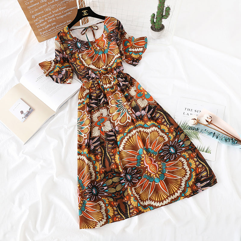 Broken Flower Chiffon Skirt popular in France  4473