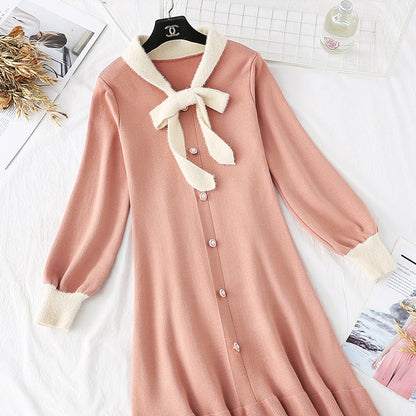 New French first love skirt retro super fairy small fragrance A-shaped skirt  4495