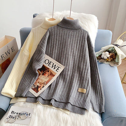 High neck sweater foreign style knitted bottomed shirt  5091