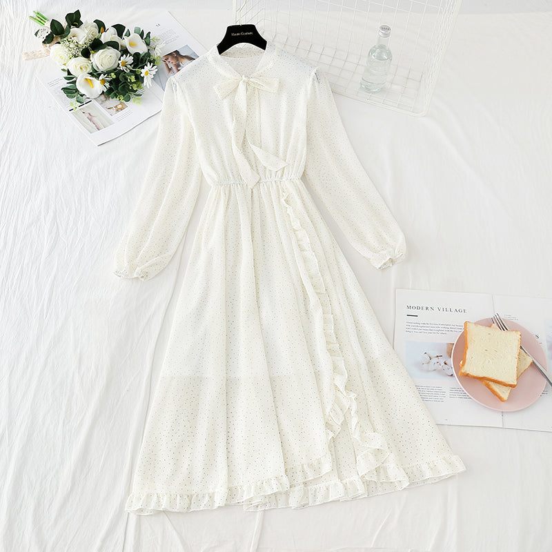 French Chiffon ear side long skirt with fork fairy super fairy series  3921