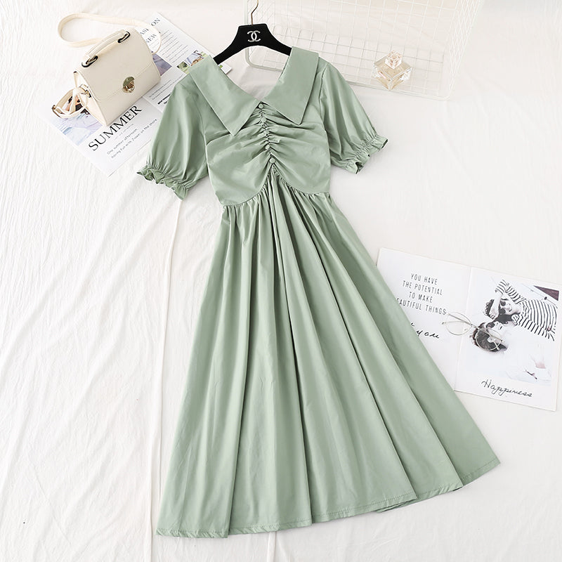 The new French long skirt fairy super fairy series is slim at the waist  4593