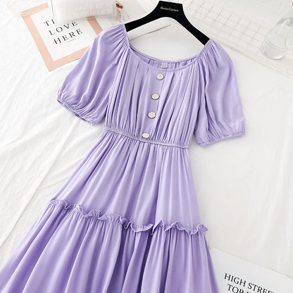 New one shoulder French gentle long skirt temperament  4287