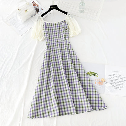 Improved cheongsam dress with slim waist  4189