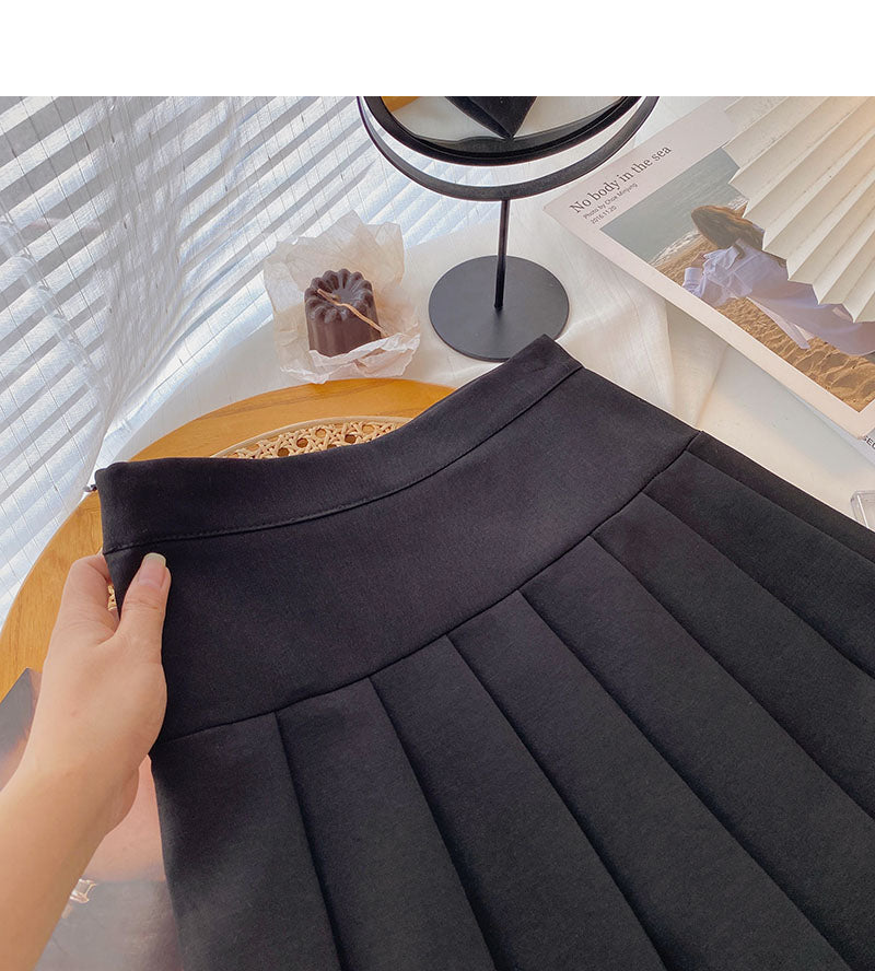 New Korean versatile slim A-line high waist skirt  5386