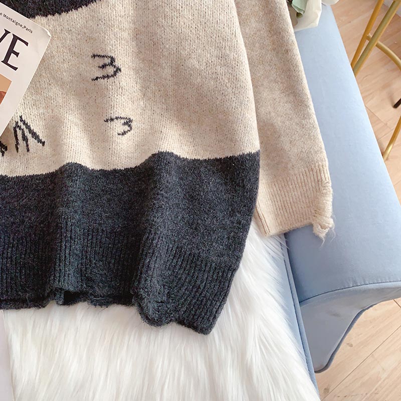 High neck sweater lazy coat versatile bottomed Shirt Top  5104